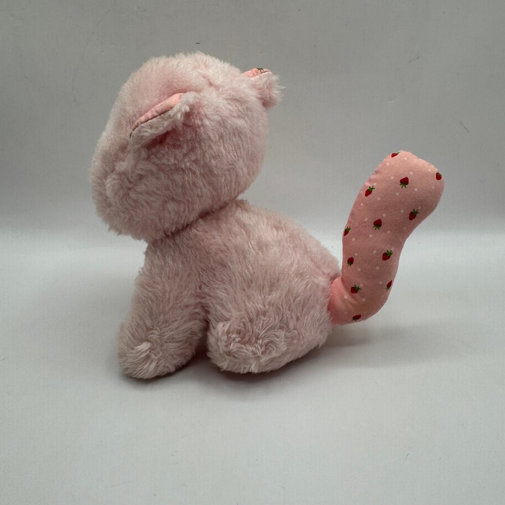 Kenner Custard Cat Plush Kids Small Pink 1980 Vintage Strawberry Shortcake Toy - Picture 4 of 9